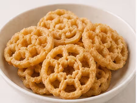 Kokis, crisp fried rice-flour rosettes